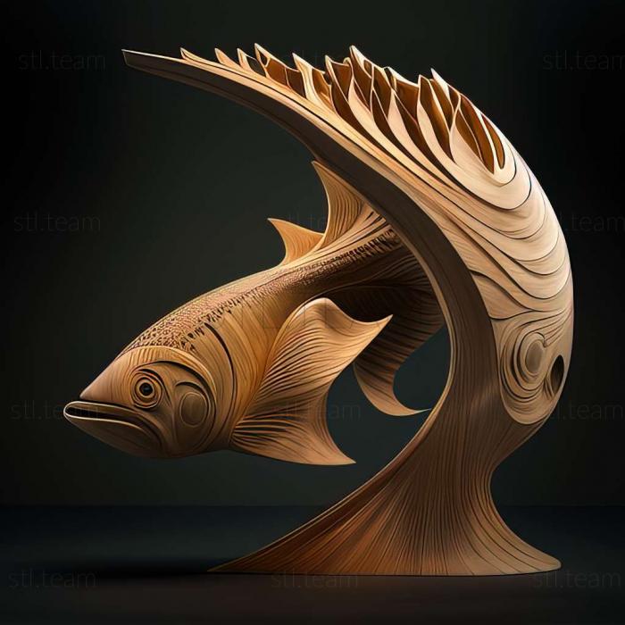 3D model Sickle  shaped shell fish (STL)